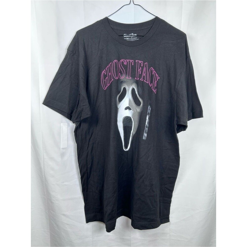 Ghost Face Scream Graphic Print T-shirt Men’s Size XL Halloween Black